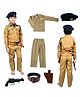 Sarvda Woven Full Sleeves Police Inspector Costume Set - Khaki