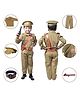 Sarvda Woven Republic Day Theme Full Sleeves Police Inspector Costume Set - Khaki