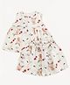Halemons Pure Muslin Woven Sleeveless Cute Bunny Printed Top With Coordinating Shorts Set - Off White