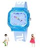 Spiky Square Stylish Sports Analog Watch - Light Blue
