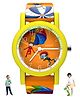 Spiky Colour Blocked & Parachute Printed Analogue Watch - Orange