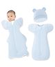 Bembika Baby Sleeping Sack - Soft Cotton Baby Swaddle Wrap, Adjustable Swaddle Sleep Sack, Organic Baby Sleeping Sack for Comfort & Safe Sleep, Cozy Baby Wearable Blanket-(Blue)