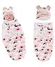 Bembika Baby Swaddle Wraps - Soft Cotton Swaddle Wrap, Organic Cotton Swaddle Wrap, Muslin Swaddle Wrap, Hooded Swaddle Wrap for Newborns - Set Of 2-(Toddler Flower Design)