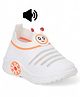 Lil Lollipop Alien Patch Detailed Musical Booties - White
