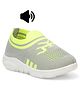 Lil Lollipop Striped & Abstract Designed Slip On Musical Shoes - Grey