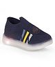 Lil Lollipop Mesh Detailed LED Shoes - Navy Blue