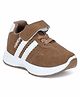 Lil Lollipop Placement Striped Velcro Closure Shoes - Brown