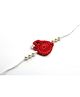Milyra Sparrow Crochet Detailed Premium Rakhi - Red
