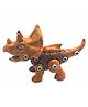 ThinkerPlace DIY Sliding Dinosaur Kit Triceratops | Learn About Dinosaurs | Take Apart Dinosaur Toys | Build, Play & Learn | STEM Educational Toy for Kids Age 4+ | Science & Learning Toy