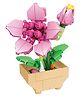 ThinkerPlace 8-in-1 Flowers Peach Blossom (90 Pieces) | Learn About Plant Kingdom | Building Block Set for Kids Age 7+ | STEM Educational Toy | Build, Collect & Create Flower Pen Stand