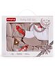 Babyhug Premium 100 % Cotton New Born Clothing Gift Set Atronaut Theme Brown - Pack of 8| Half Sleeve Set| Onesie| Cap Bibs Mitten & Booties| Essential Clothing for 0 to 6 months