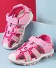 Cute Walk by Babyhug Velcro Closure Sandals with Floral Print - Pink