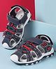 Cute Walk by Babyhug Velcro Closure Sandals - Navy Blue
