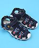 Cute Walk by Babyhug Velcro Closure Sandals with Football Applique - Blue