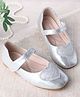 Cute Walk by Babyhug Velcro Closure Ballerina With Heart Applique - Silver