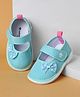 Cute Walk by Babyhug Velcro Closure Casual Shoes with Bow Applique - Aqua Blue