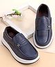 Cute Walk by Babyhug Slip On Solid Color Loafers - Navy Blue