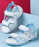 Cute Walk by Babyhug Sandals With Velcro Closure & Bird Design - Light Blue