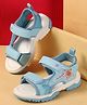 Cute Walk by Babyhug Velcro Closure Sandals With Star Applique - Light Blue