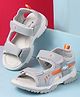 Cute Walk by Babyhug Velcro Closure Sandals with Text Applique - Grey
