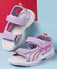 Cute Walk by Babyhug Velcro Closure Sandals with Tape & Text Applique - Purple