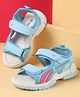 Cute Walk by Babyhug Velcro Closure Sandals with Tape & Text Applique - Blue