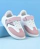 Babyoye Casual Shoes with Velcro Closure & Lace Detailing - Pink