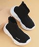 Cute Walk by Babyhug Casual Shoes Solid Color With Logo Print  - Black