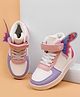 Cute Walk by Babyhug Casual Shoes with Velcro Closure & Tape Detailing & Butterfly Wings Applique - Purple