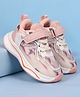 Babyoye Velcro Closure Solid Sneaker Shoes - Pink