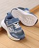 Babyoye Sneaker with Velcro Closure & Ombre Detailing - Blue
