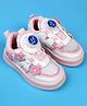 Babyoye Slip On Casual Shoes with Floral Applique - White & Pink