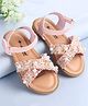 Cute Walk by Babyhug Velcro Closure Sandals With Pearl Detailing - Pink