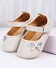Cute Walk by Babyhug Velcro Booties with Bow Applique - Beige