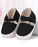 Cute Walk by Babyhug Slip On Booties With Bow Applique - Black