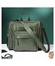 VISMIINTREND Diaper Backpack Bags for Women & Baby Solid Vegan Leather Multi- Compartment Maternity Backpack Travel, Hospital Visit Baby Diaper Bags with Detachable Strap, Trolley Sleeve - Green