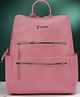 VISMIINTREND Laptop Backpack for Men Office Use, Travel, Businessm Professional And Multi-Purpose Anti Theft Solid Vegan Leather Water Resistant Backpack Up to 17 Inch Laptop - Pink - Height 17 Inches