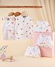 ZOE New Born Muslin Gift Set Jabla & Nappy Combos Set of 3 Bee, Beach & Vehicle Print - Multicolour