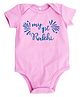 Kadam Baby Cotton Knit Raksha Bandhan Theme Half Sleeves My 1st Rakhi Text Printed Onesie - Pink