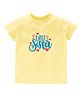 Kadam Baby Cotton Knit Raksha Bandhan Theme Half Sleeves Little Sister Text Printed Tee - Yellow
