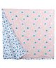 Blooming Buds Peach and Blue Trees with Blue stars Reversible Dohar