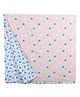 Blooming Buds Peach and Blue Trees with Moon Blue stars Reversible Dohar