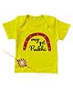 Kadam Baby Cotton Knit Raksha Bandhan Theme Half Sleeves My 1st Rakhi Text Printed Tee With Rakhi - Yellow