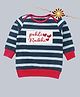 Kadam Baby Cotton Knit Raksha Bandhan Theme Full Sleeves Pehli Rakhi Text Printed Sweatshirt With Rakhi - Black & Red