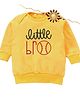 Kadam Baby Cotton Knit Raksha Bandhan Theme Full Sleeves Little Bro Text Printed Sweatshirt With Rakhi - Yellow