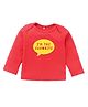 Kadam Baby Cotton Knit Full Sleeves I M The Favourite Text Printed Tee - Red