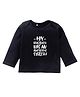 Kadam Baby Cotton Knit Raksha Bandhan Theme Full Sleeves My Brother Has An Awesome Sister Text Printed Tee - Black