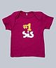 Kadam Baby Cotton Knit Raksha Bandhan Theme Half Sleeves Hashtag 1 Sis Text Printed Tee - Maroon