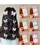 Hola Bonita Bow & Butterfly Clip with Beads & Embroidery Detailing Pack of 2 - Pink