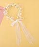 Hola Bonita Tiara Hairband with Bow Design - Beige